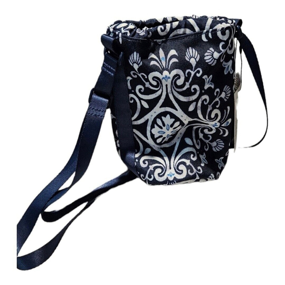 Vera Bradley Women Blue and White Lighten Up Water Bottle Crossbody - Picture 5 of 11